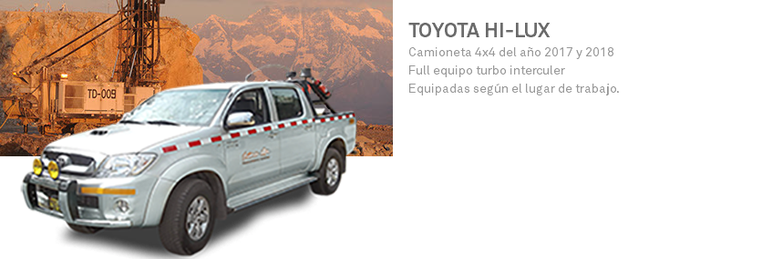 ﷯ TOYOTA HI-LUX Camioneta 4x4 del año 2017 y 2018 Full equipo turbo interculer Equipadas según el lugar de trabajo.